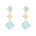 Orecchini cascata tre fiori Juliet - Blu  900624H
